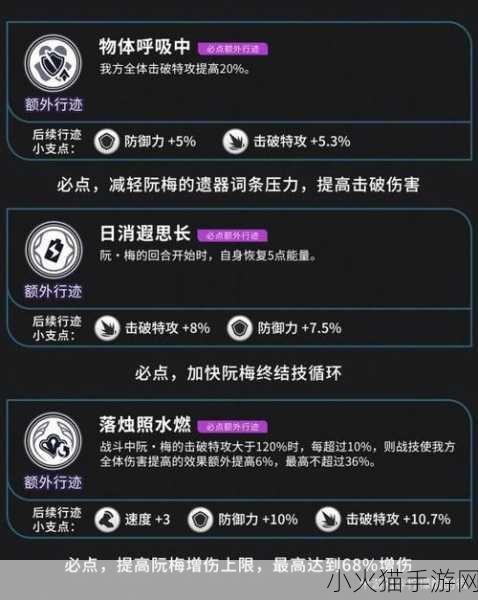 崩坏星穹铁道阮梅遗器选择全攻略，打造最强角色