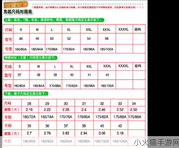 国产尺码和欧洲尺码表对照表对比-国产尺码与欧洲尺码对照详解，穿衣无忧！