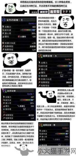 怪物猎人 Online 铳枪全方位解析，出招表详细一览