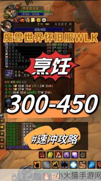 探索魔兽世界怀旧服烹饪 1-300 的升级秘籍