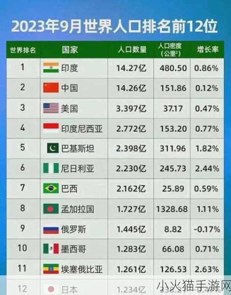 2024年全球人口分布对比 1. 2024年全球人口分布：新兴市场的崛起与挑战