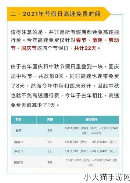 2021 年元旦节高速公路免费与否全解析