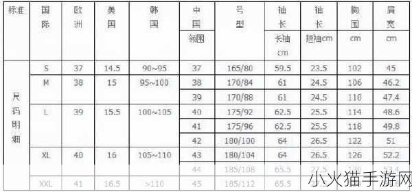 亚洲尺码与欧洲尺码对照工具箱 亚洲尺码与欧洲尺码转换指南：轻松选购服装不再难