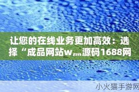 成品网站W灬源码1688入口 1. 探索W灬源码1688：成品网站的新趋势与应用