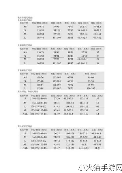 国产尺码和欧洲尺码表对比 了解国产尺码与欧洲尺码的对比解析