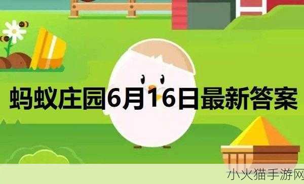 蚂蚁庄园今日答案全揭秘，6 月 7 日及每日更新追踪